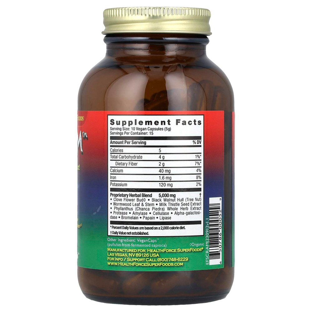 HealthForce Superfoods, Scram, 150 веганских капсул