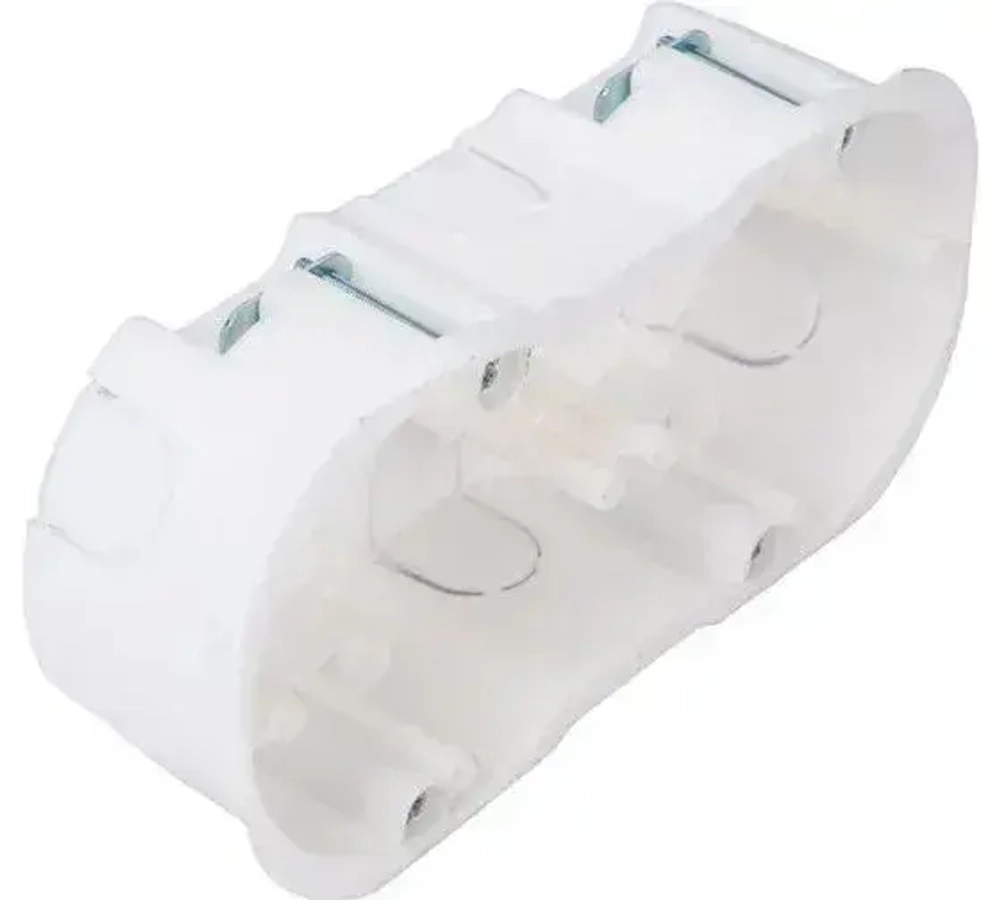 Коробка установочная 2-местная для гипсокартона (155х76х45,5мм), 1шт