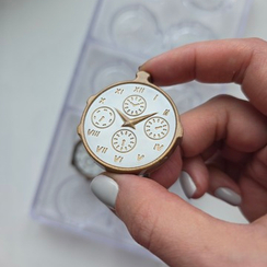 1087 | Форма для шоколадных изделий "Часы" (275*135 мм)