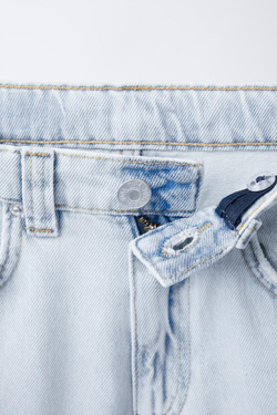 ZARA ДЖИНСЫ RELAXED BALLOON, СИНИЙ