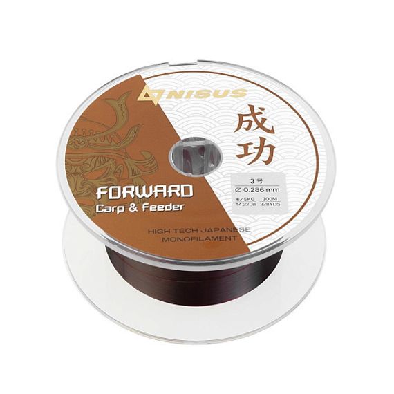 Леска FORWARD Carp&amp;Feeder brown 0,286mm/300m Nylon (N-FCF-0286-300) Nisus