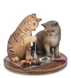 Veronese WS-1353 Статуэтка «Пара котов - Purrlock Holmes» (Лиза Паркер)