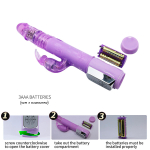 Сиреневый мультифункциональный вибратор-кролик 26см Baile Deluxe Dreeam Lover BW-037351-1