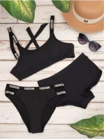 Раздельный спортивный купальник плавками и шортиками