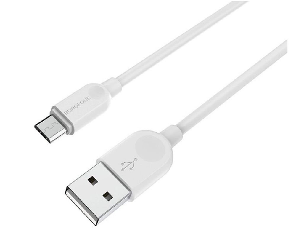 Кабель Borofone BX14 USB-Lightning 2.4А 3м PVC White