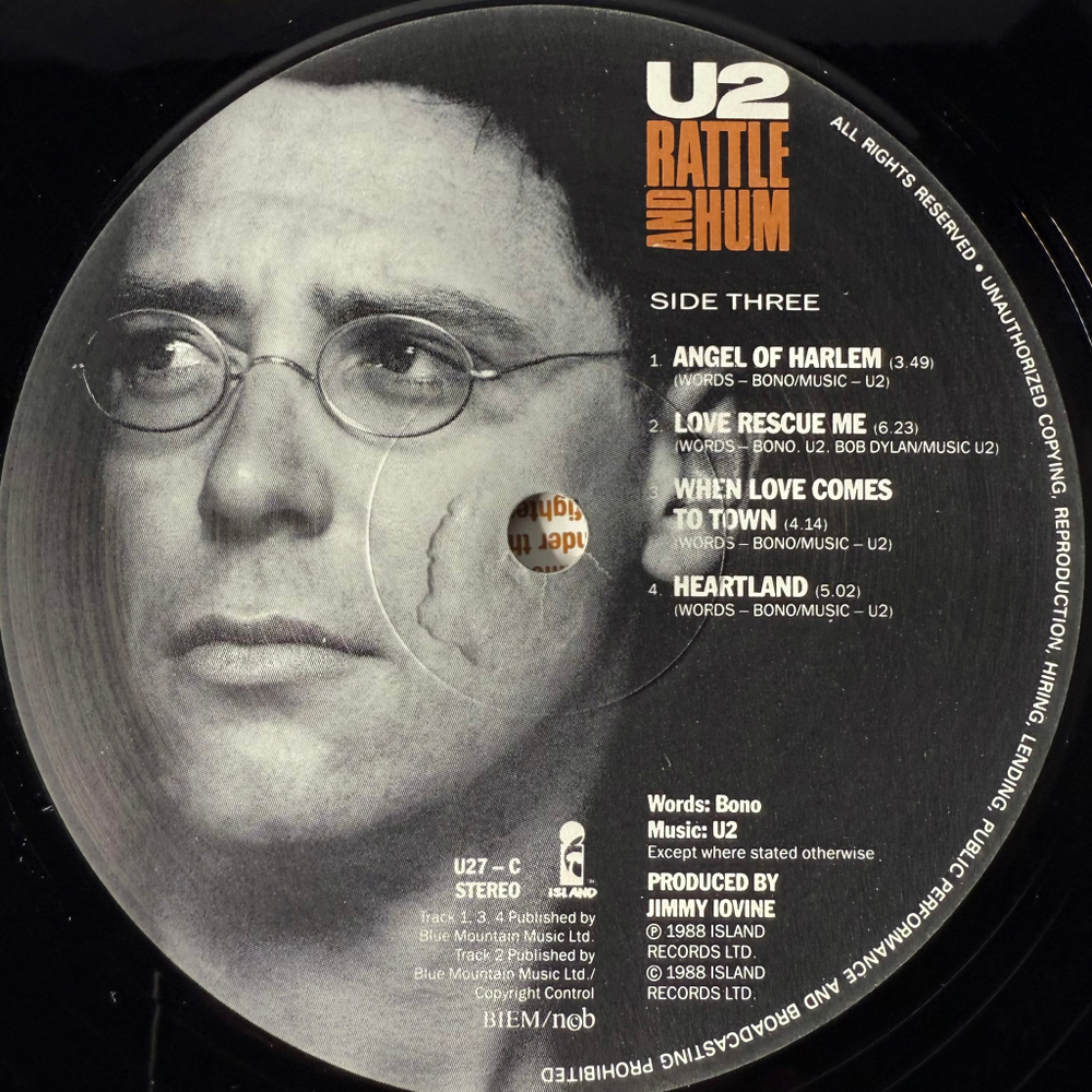 U2 - Rattle And Hum 2LP (Скандинавия 1988г.)