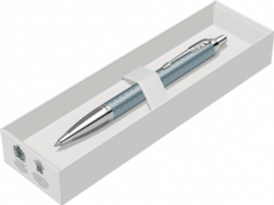 Шариковая ручка Parker IM Premium K318  Blue Grey CT, стержень: M, цвет чернил: blue, в подарочной упаковке.