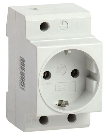Розетка силовая РАр10-3-ОП с заземл. на DIN-рейку KARAT IEK MRD10-16