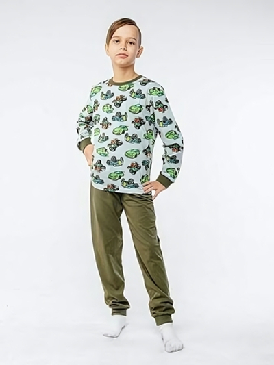 Пижама для мальчиков кулирка набивная, в ассортименте р. 128. 2000128019748