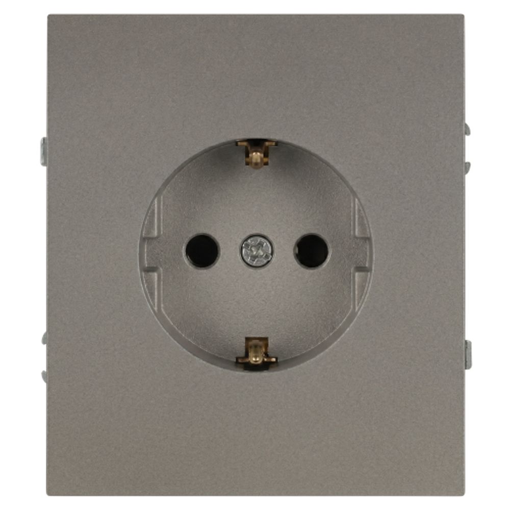 Розетка ЭРА Arktik 16-2102-07 с заземлением 2P+E Schuko со шторками 16А-250В титан | Эра Arktik