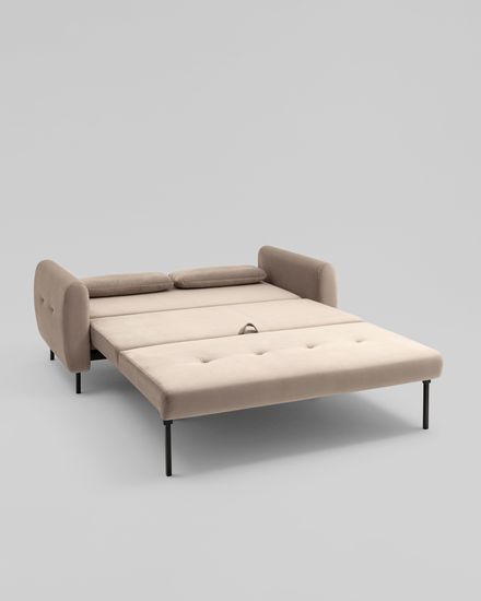 Диван-кровать прямой Барнаби велюр серый