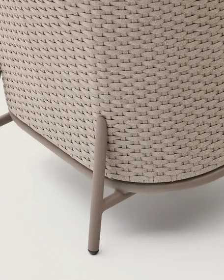 Уличное кресло Sedalis из алюминия и серо-коричневой веревки