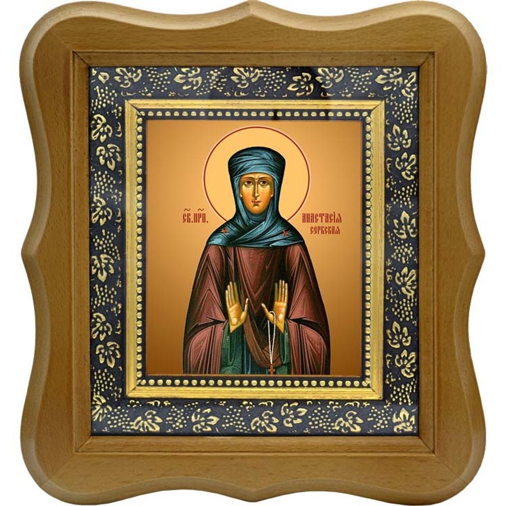 Анастасия Сербская преподобная. Икона на холсте.