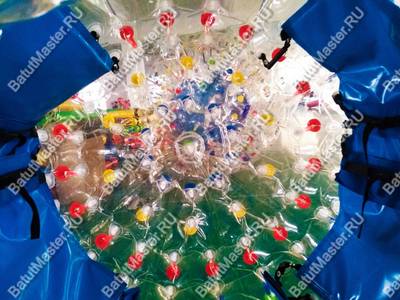 Светящийся зорб «Neo» ТПУ, диаметр 2,2 м, с усиленными сидениями