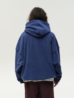 Drawstring Hoodie Navy Smoke