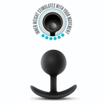 Черная анальная пробка Silicone Vibra Plug - 8,9 см. (Цвет: черный)