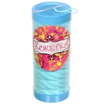 Резинки для волос детские в тубе 8шт «ЗАБАВА», косичка, цвет небесный, d-4см (наклейка Кокетка)