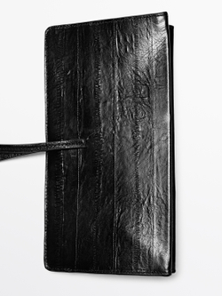 Massimo Dutti Клатч из текстурированной кожи, черный