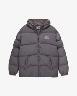 Пуховик AW25 Downjacket Hooded Crispy серый