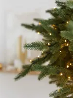 Елка на ножке «Торшер» с гирляндой встроенной (Литая хвоя) 210 см / 2,1 м