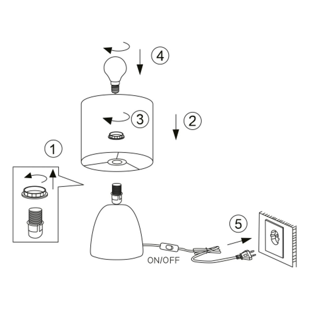 Настольная лампа Rivoli Nadine 7047-503 1 * Е14 40 Вт керамика синяя с абажуром | Rivoli