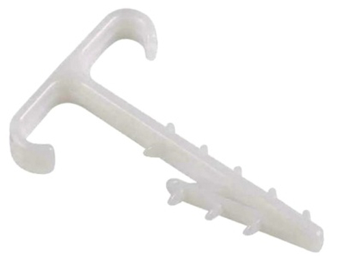 Дюбель-хомут 2х12мм (скоба) Т-образный для плоских кабелей (100шт/уп) 9977628