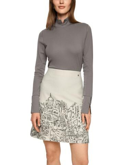 Marc Cain Водолазка из хлопка с декоративными разрезами