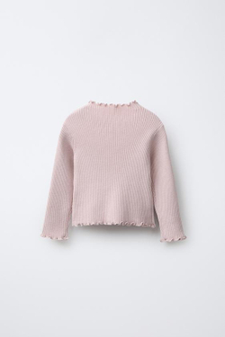 ZARA ЛОНГСЛИВ В РУБЧИК, РОЗОВЫЙ