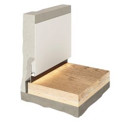 Теневой профиль универсальный анодированный черный, 2000x50x14,5 мм