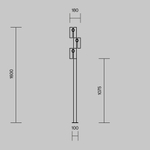 Садово-парковый светильник Outdoor O494FL-L30B3K