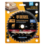 Пильный диск по дереву ф165 х 20 мм, 36 зубьев Denzel