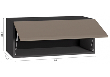 Прихожая Woodville Сейдиль 16.314.01 антрацит, веллюто капучино