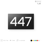 Номер на дверь 447, табличка на дверь для офиса, квартиры, кабинета, аудитории, склада, черная 120х70 мм, Айдентика Технолоджи