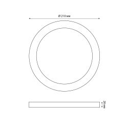 ULM-Q241 12W-4000K WHITE Светильник светодиодный накладной круглый. Белый свет 4000К. Корпус белый. ТМ Volpe