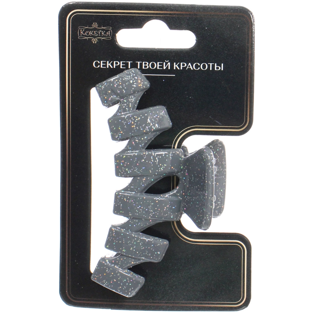 Заколка - краб для волос «AKS - MANTANA», микс 6 цветов, зиг - заг, 7*2,3см