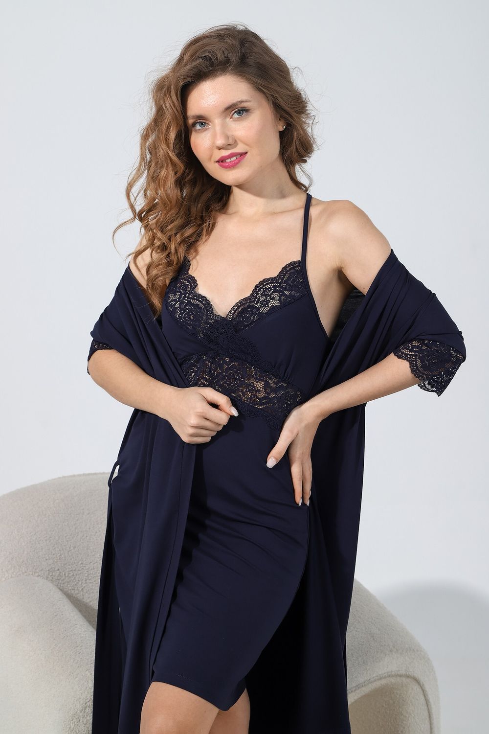 Халат Легенда-3 Виотекс ТЁМНО-СИНИЙ