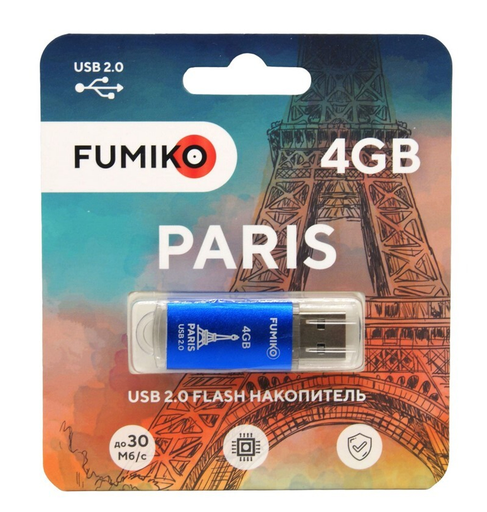 USB карта памяти 4ГБ FUMIKO PARIS Blue