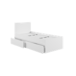 МС Мадера Кровать с ящ. К9.0М с дсп 900*2000 б/матр. (лдсп белый)