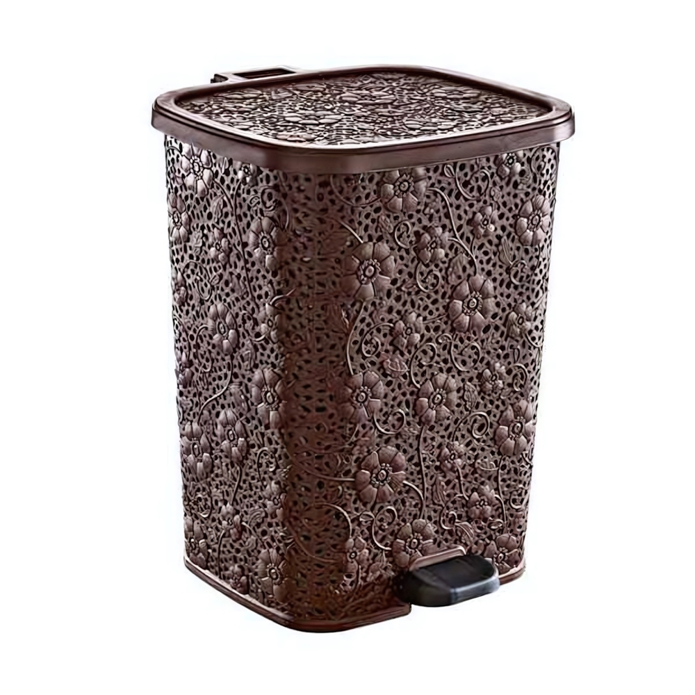 Мусорное ведро с педалью 26 лт АЖУРНОЕ коричневый