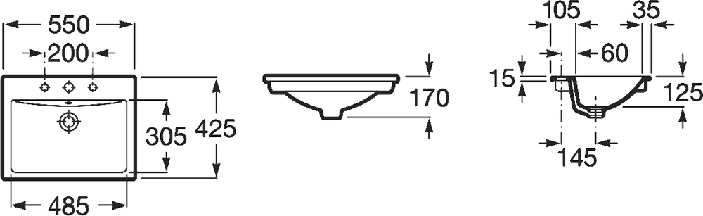 Раковина Roca Diverta 55x42 32711600Y