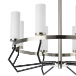 723085 Люстра FLUME 8х40W E14 ЧЕРНЫЙ МАТОВЫЙ/НИКЕЛЬ
