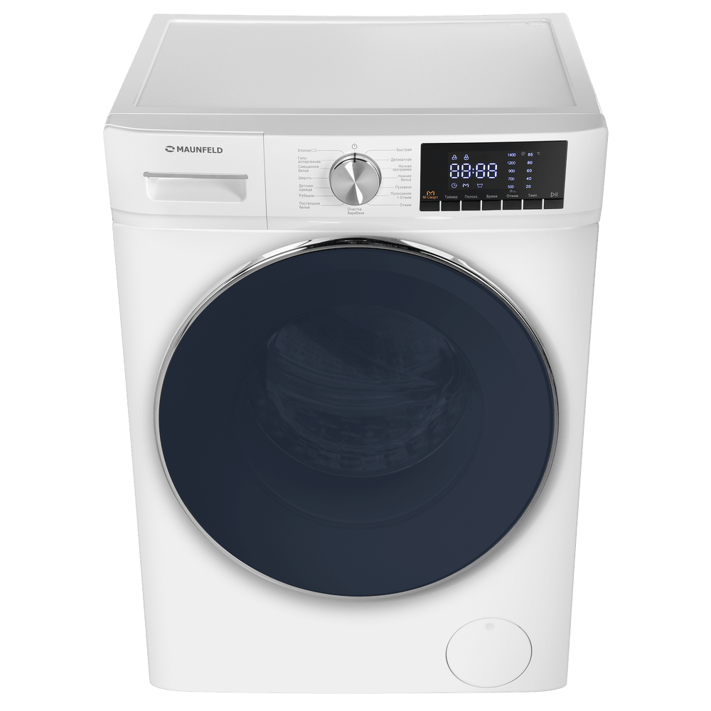 Узкая стиральная машина c инвертором и паром MAUNFELD MFWM127IWH02