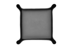 Лоток большой фигурный из кожи цвет ЧЕРНЫЙ