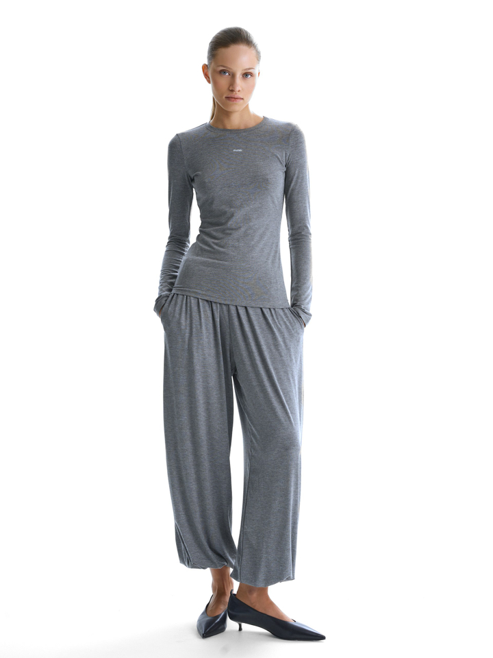 Трикотажные шаровары серые