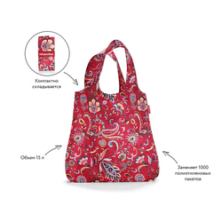 Сумка складная mini maxi shopper paisley ruby