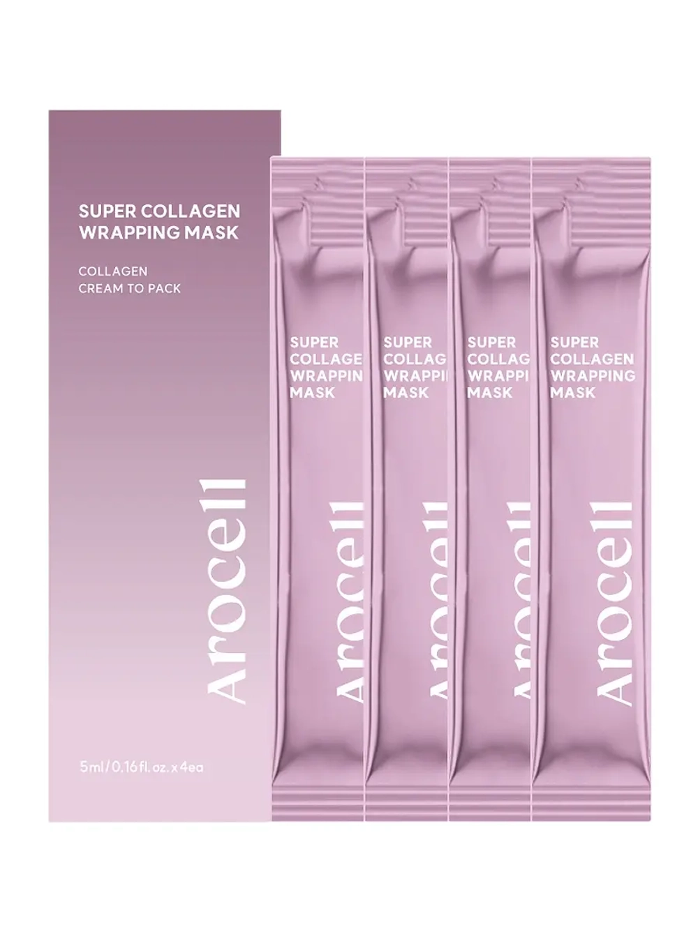 Arocell Коллагеновая маска-плёнка для сияния и гладкости кожи Super Collagen Wrapping Mask 5 гр х 4 шт