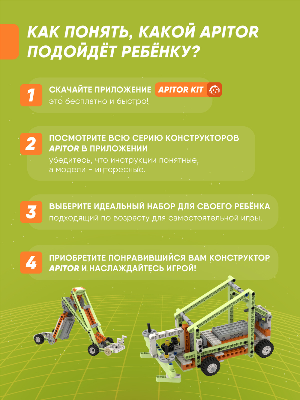 Электронный конструктор Apitor Robot E 14в1