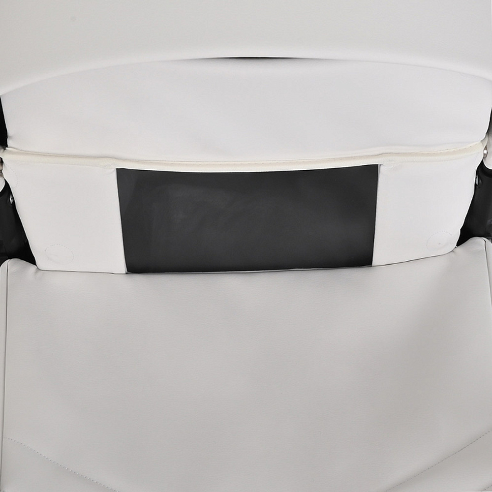 Детская коляска Roan Sol Кожа 3 в 1 с автокреслом Tutis Elo Lux Black RSL/2024 White/Black/руч.Тем.коричневый