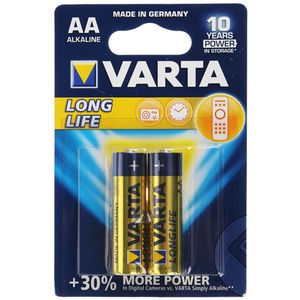 БАТАРЕЙКИ VARTA LONGLIFE MIGNON 1.5V LR06 AA 2ШТ