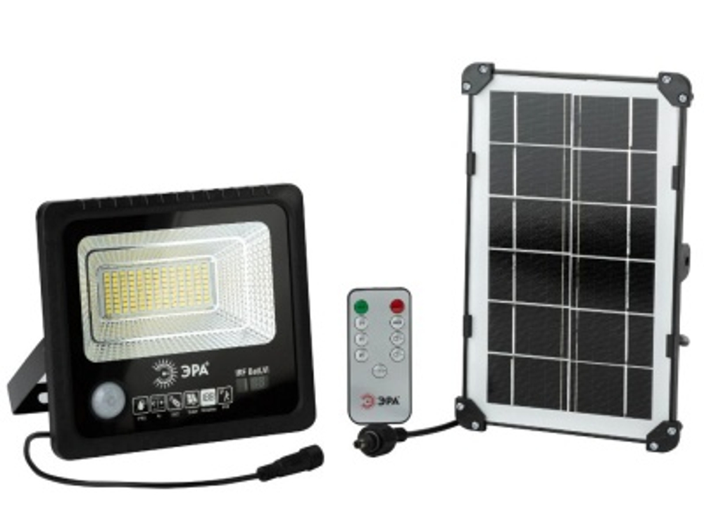 Прожектор светодиодный 50Bт на солн.бат. ЭРА ERAPRO-50 с датчиком движения 360Лм 5000К IP65